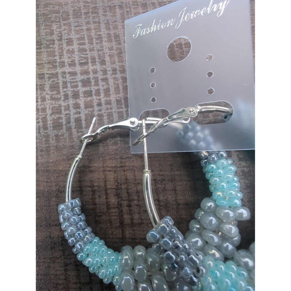 Beaded Hoops - Picture 3 of 5